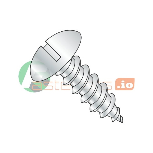 Newport Fasteners Sheet Metal Screw, #14 x 3/4 in, Zinc Plated Steel Truss Head Slotted Drive, 3000 PK 172356 - main